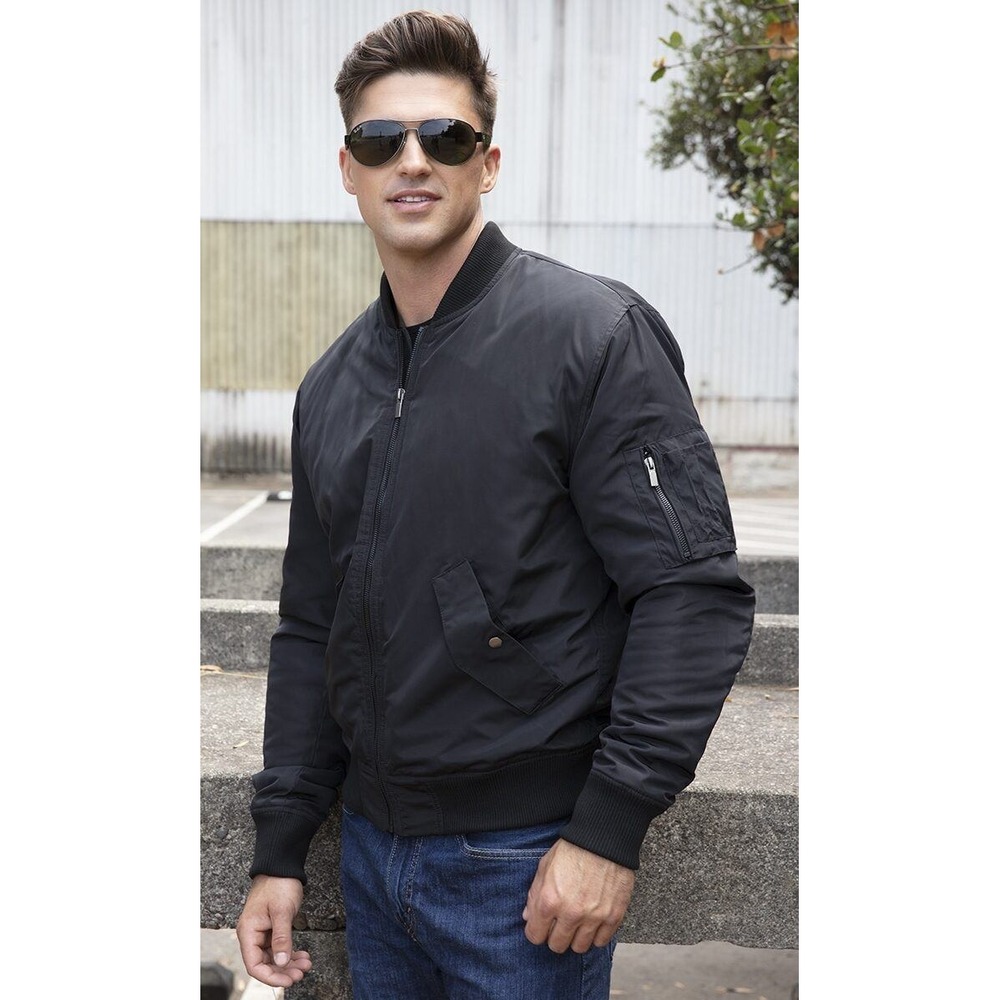Fossa Apparel 1518 Wingover Bomber / Flight Jacket Sz Medium Marine Squadrom 163 - Picture 3 of 15